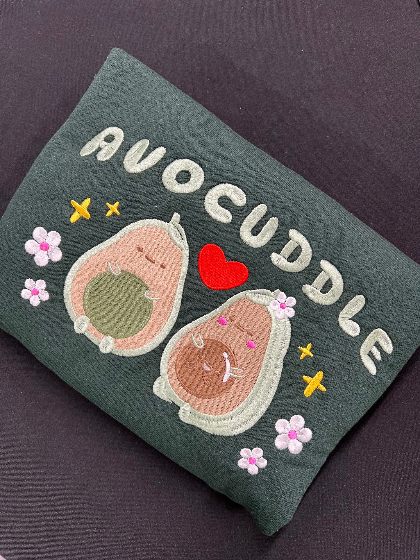 Avocuddle Embroidery Sweatshirt